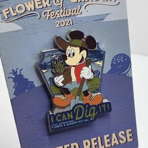 Disney Mickey Mouse Epcot Flower and Garden Festival Pin - I Can Dig It!